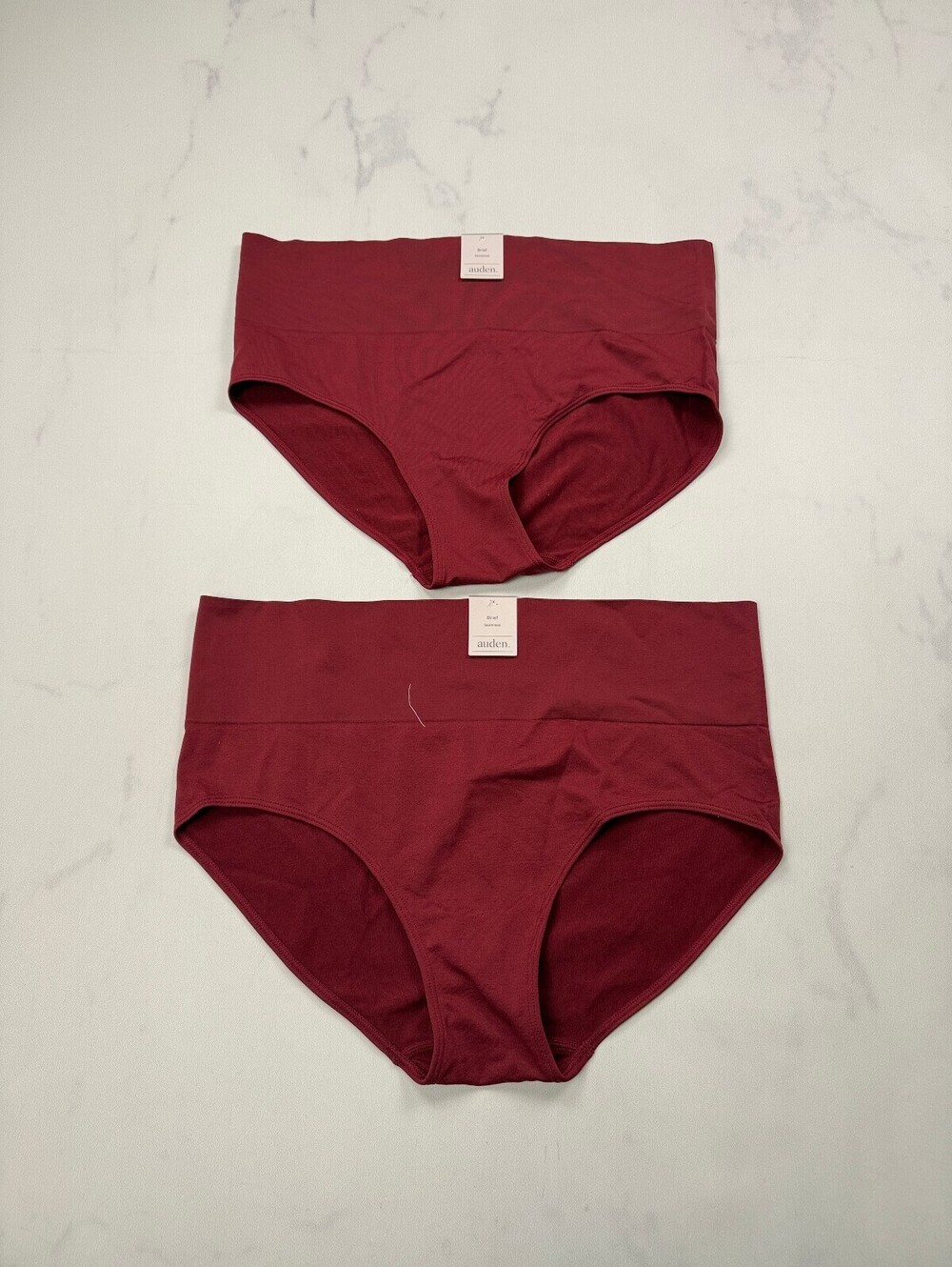 Auden Waistband Brief Burgundy Modern Feminine Bundle of 2 - Womens 1X